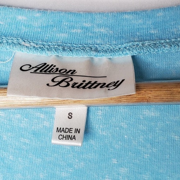 Allison Brittney V Neck Top Heathered Sz S - Picture 6 of 8